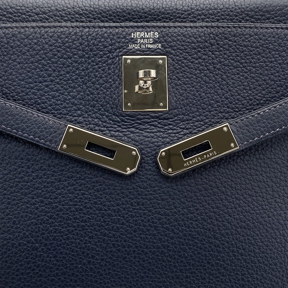 Luxury Promise Japan HERMES KELLY 35 RETOURNE BLUE ABYSSE TOGO HAND SHOULDER BAG 2009 SQUARE M PALLADIUM HARDWARE 90327258
