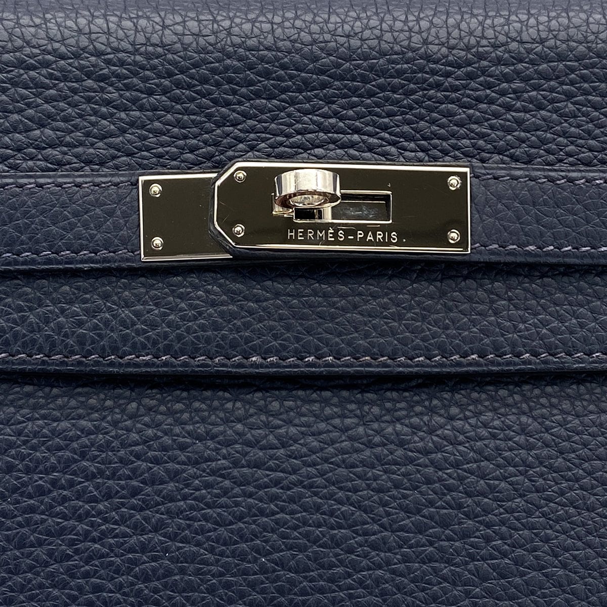 Luxury Promise Japan HERMES KELLY 35 RETOURNE BLUE ABYSSE TOGO HAND SHOULDER BAG 2009 SQUARE M PALLADIUM HARDWARE 90327258