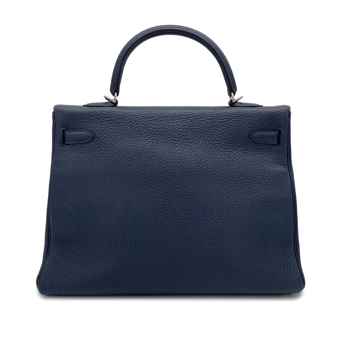 Luxury Promise Japan HERMES KELLY 35 RETOURNE BLUE ABYSSE TOGO HAND SHOULDER BAG 2009 SQUARE M PALLADIUM HARDWARE 90327258