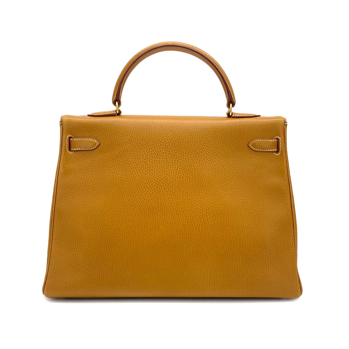 Luxury Promise Japan HERMES KELLY 35 RETOURNE NATURAL ARDENNES HAND SHOULDER BAG 1997 SQUARE A GOLD HARDWARE 90323191