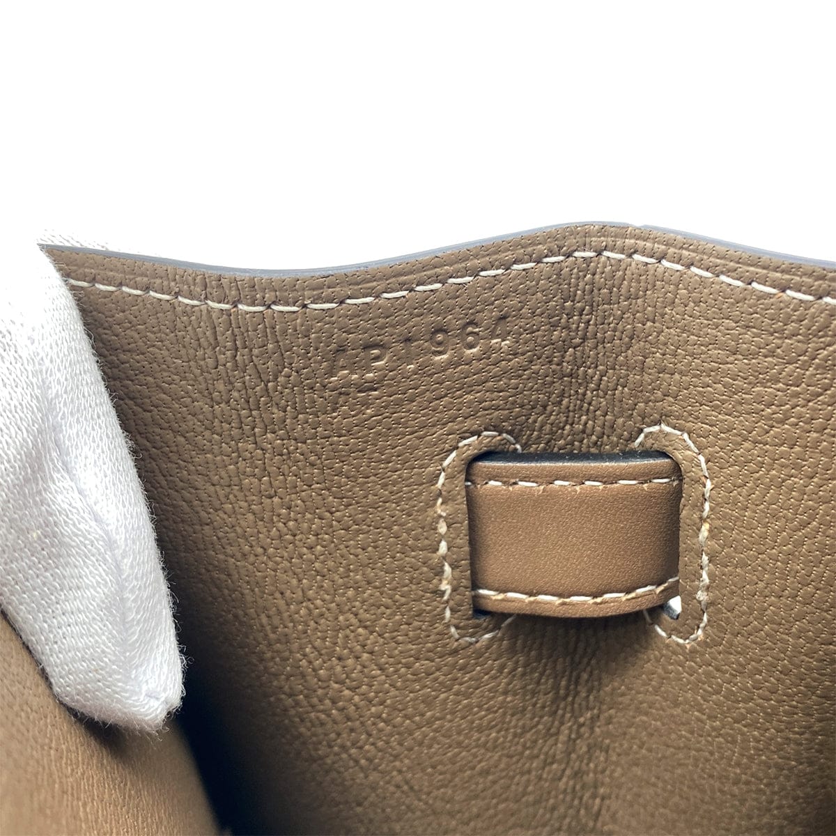 Luxury Promise Japan HERMES KELLY 35 SELLIER ETOUPE VEAU TADELAKT HAND SHOULDER BAG A GHW 90301655