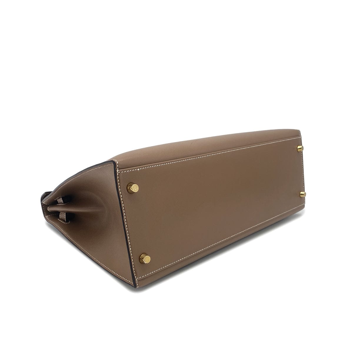 Luxury Promise Japan HERMES KELLY 35 SELLIER ETOUPE VEAU TADELAKT HAND SHOULDER BAG A GHW 90301655