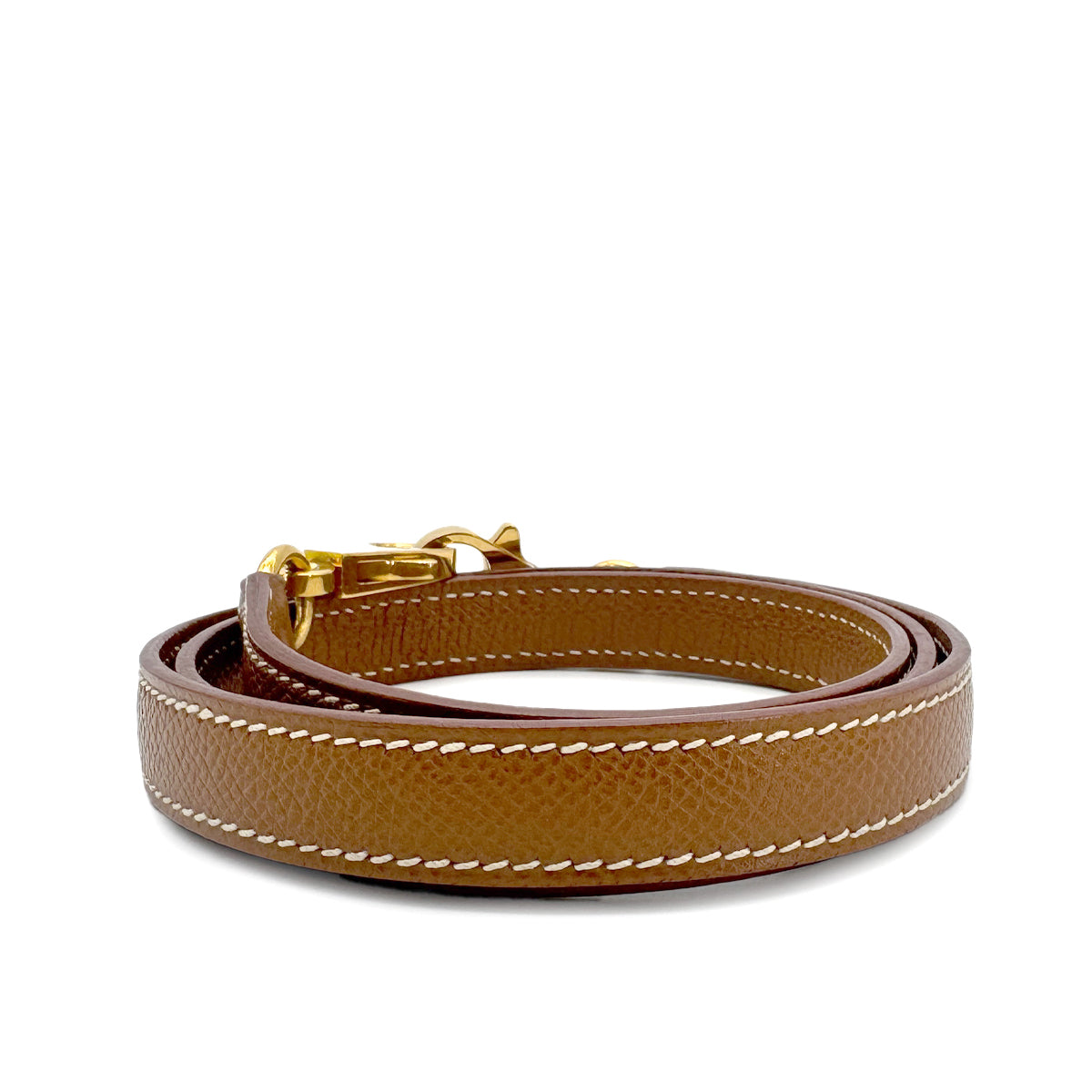 Luxury Promise Japan HERMES KELLY BOLIDE GOLD COURCHEVEL SHOULDER STRAP GHW 90222774