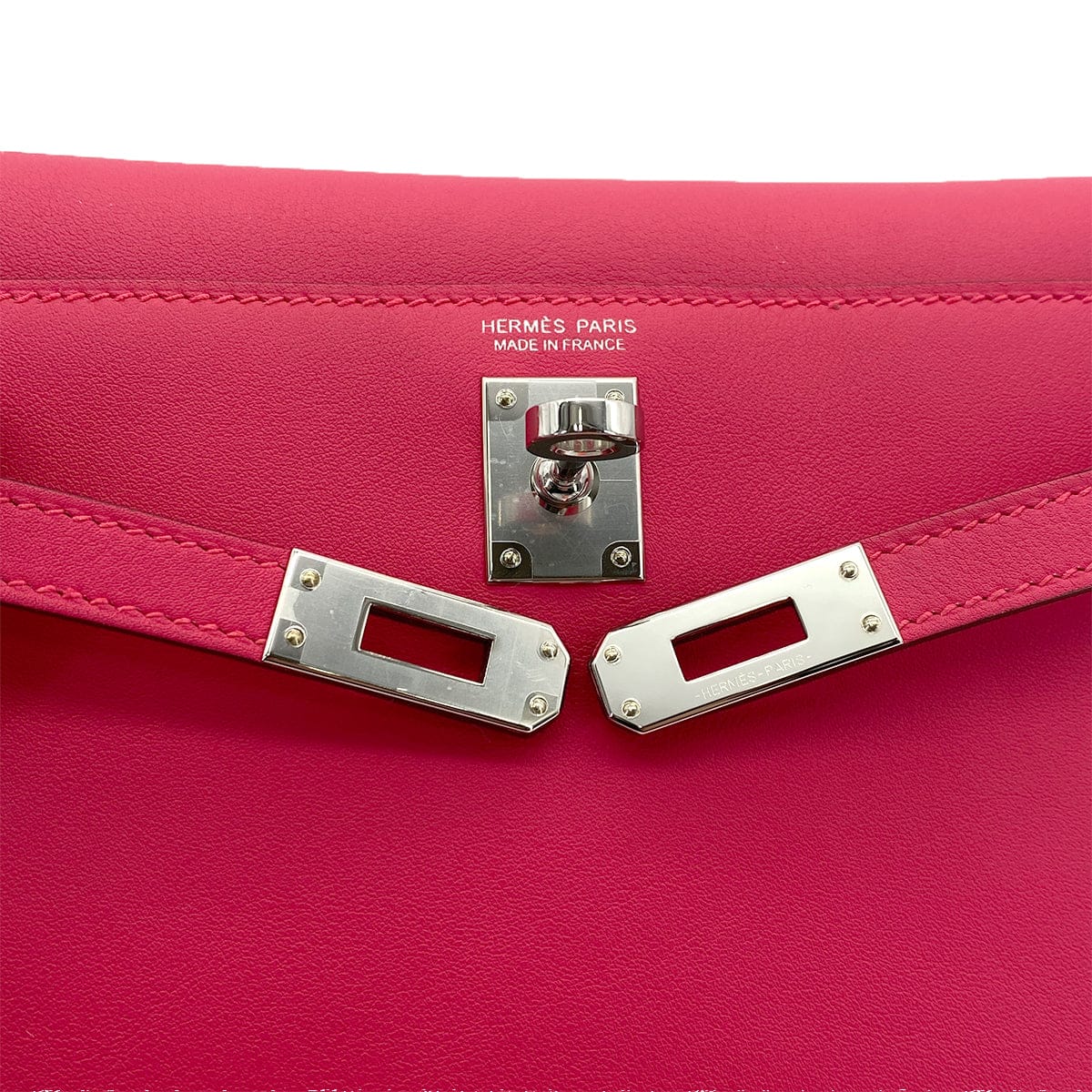 Luxury Promise Japan HERMES KELLY DANCE 2 FRAMBOISE VEAU SWIFT SHOULDER BAG W PHW 90304973