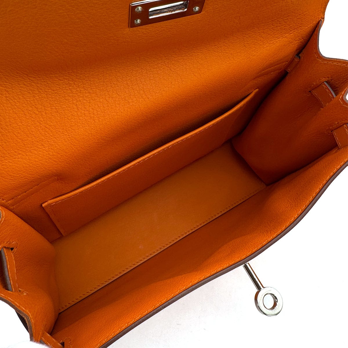 Luxury Promise Japan HERMES KELLY DANCE ORANGE VEAU SWIFT SHOULDER BAG 2008 SQUARE L PALLADIUM HARDWARE 90315867