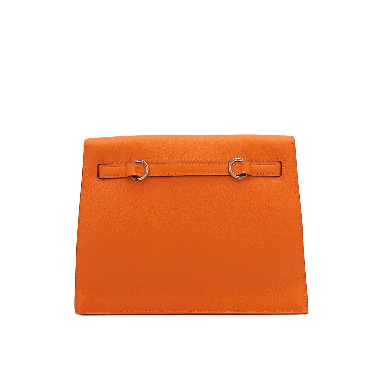 Luxury Promise Japan HERMES KELLY DANCE ORANGE VEAU SWIFT SHOULDER BAG 2008 SQUARE L PALLADIUM HARDWARE 90315867