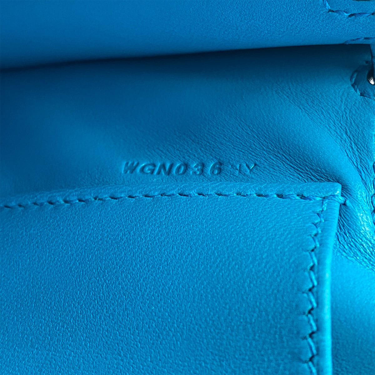 Luxury Promise Japan HERMES KELLY ELAN BLUE FRIDA CHEVRE CHAMKILA CLUTCH SHOULDER BAG 2024 W STAMP PALLADIUM HARDWARE 90318621