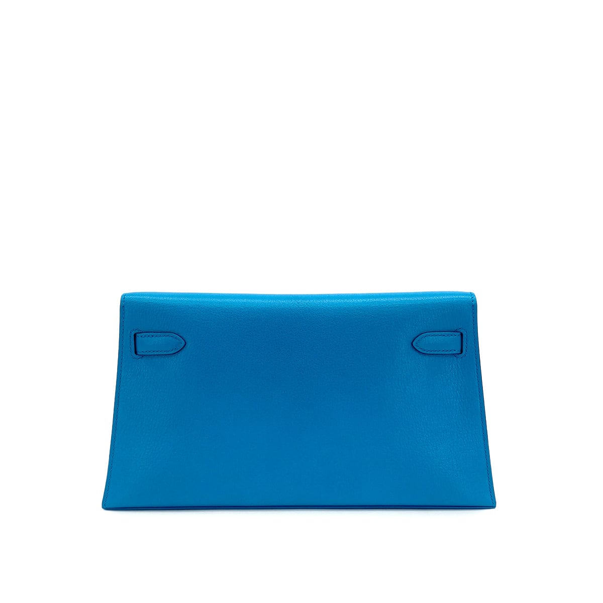 Luxury Promise Japan HERMES KELLY ELAN BLUE FRIDA CHEVRE CHAMKILA CLUTCH SHOULDER BAG 2024 W STAMP PALLADIUM HARDWARE 90318621