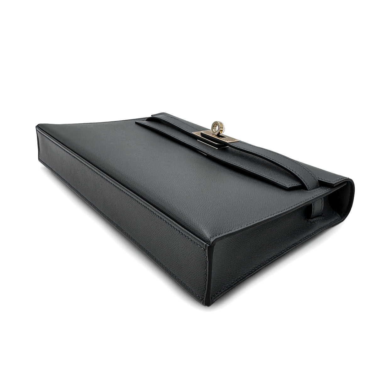 Luxury Promise Japan HERMES KELLY ELAN GRIS MISTY VEAU MADAME CLUTCH SHOULDER BAG W GHW 90303895