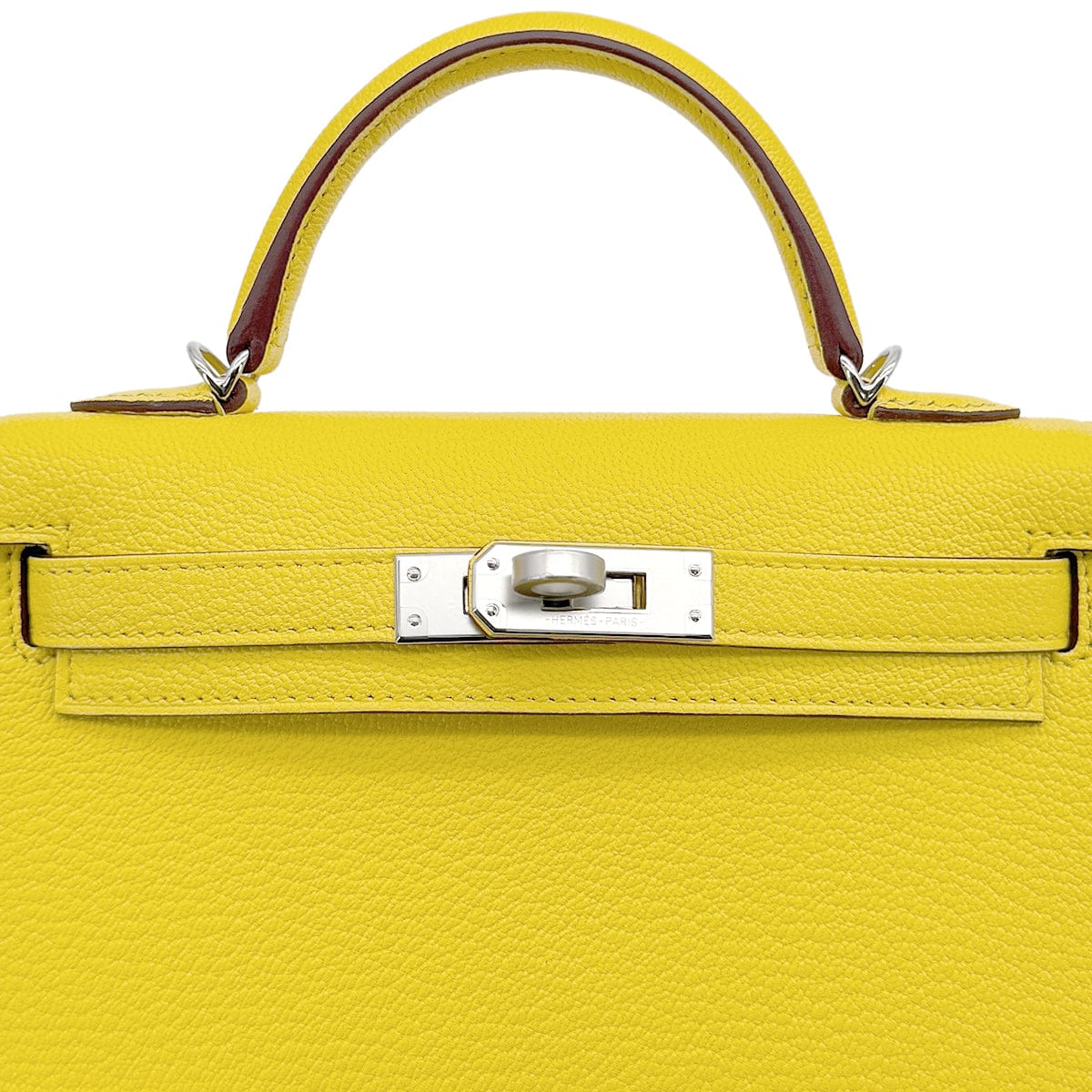 Luxury Promise Japan HERMES KELLY MINI 2 LIME GRIS PALE CHEVRE SWIFT HAND SHOULDER BAG 2025 K STAMP PALLADIUM HARDWARE 90325343