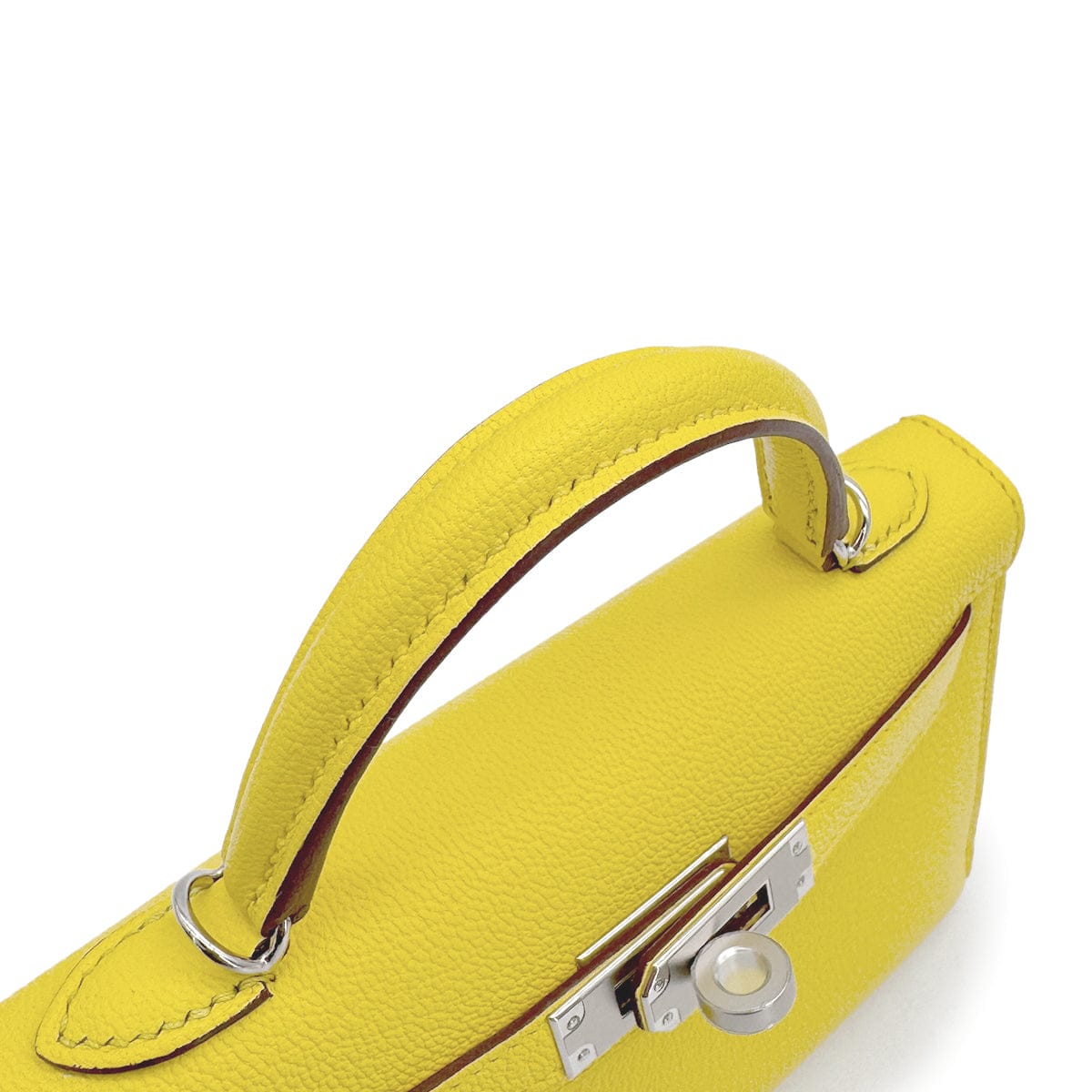 Luxury Promise Japan HERMES KELLY MINI 2 LIME GRIS PALE CHEVRE SWIFT HAND SHOULDER BAG 2025 K STAMP PALLADIUM HARDWARE 90325343
