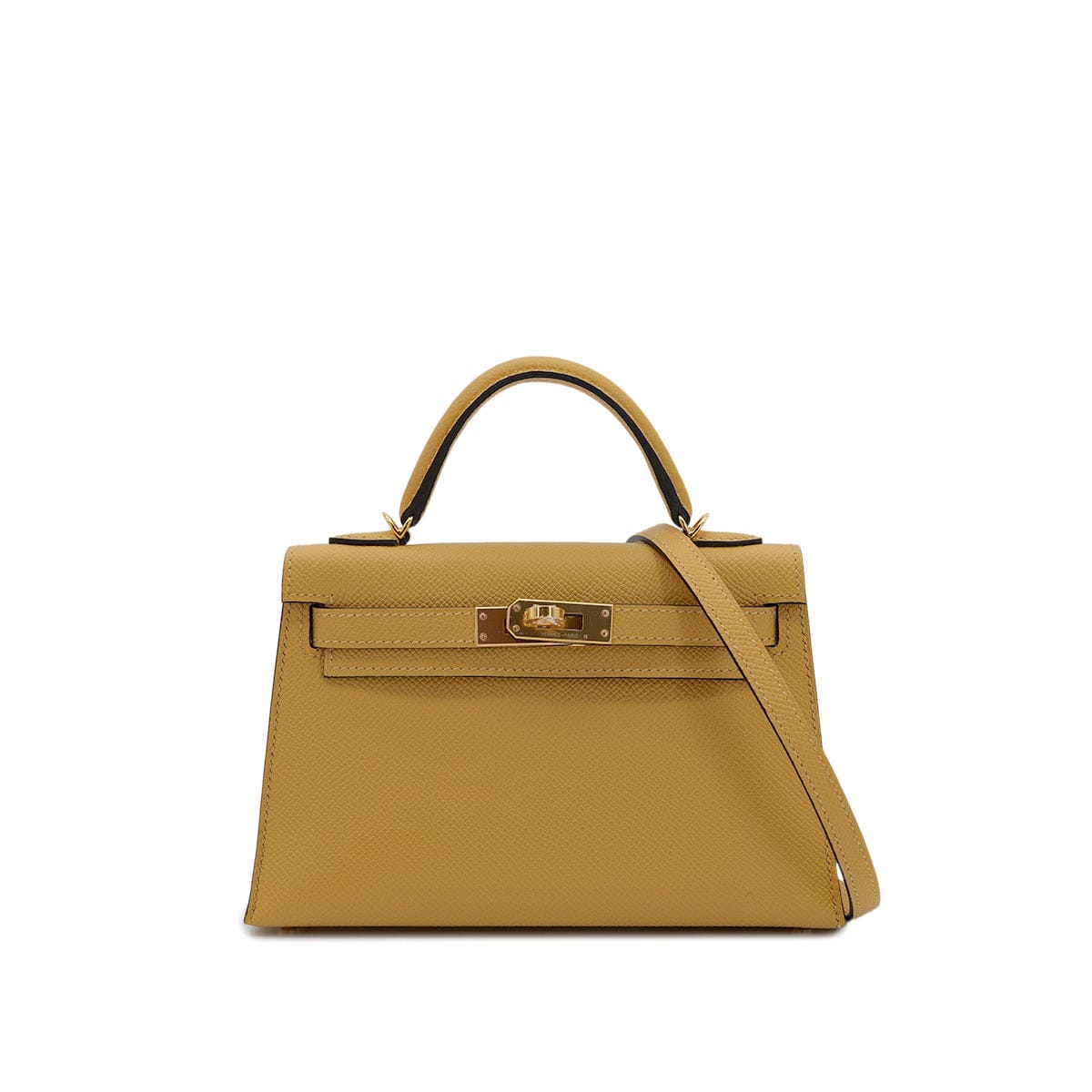 Luxury Promise Japan HERMES KELLY MINI 2 PAILLE VEAU EPSOM HAND SHOULDER BAG K GHW 90301625