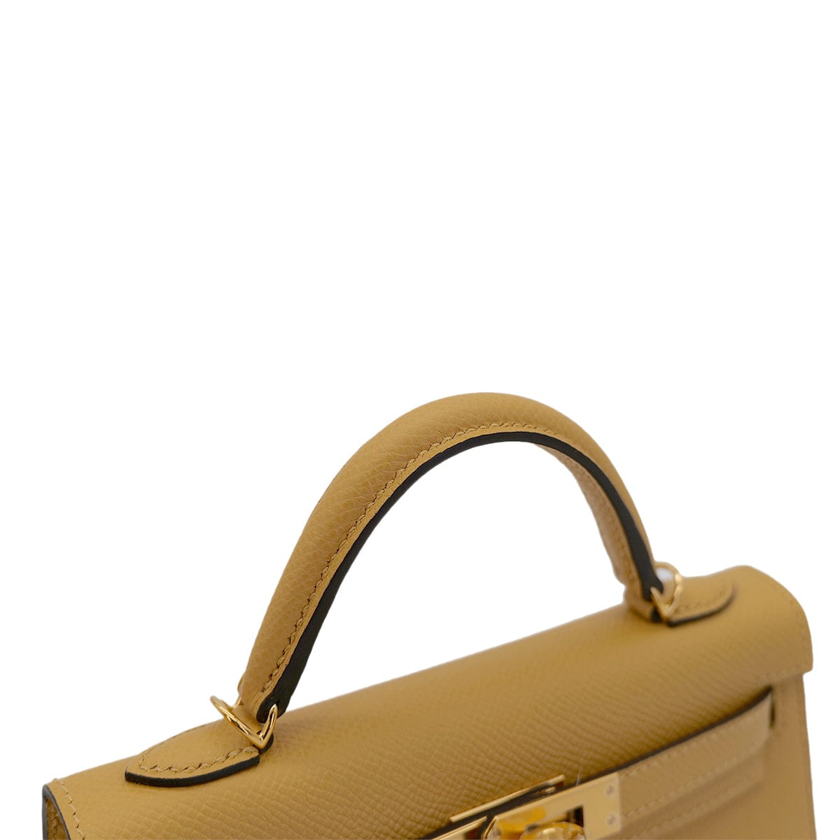 Luxury Promise Japan HERMES KELLY MINI 2 PAILLE VEAU EPSOM HAND SHOULDER BAG K GHW 90301625