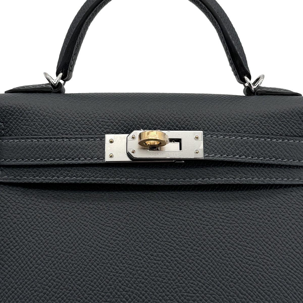 Luxury Promise Japan HERMES KELLY MINI 2 SELLIER GRIS MISTY VEAU EPSOM HAND SHOULDER BAG 2024 W STAMP ELECTRUM HARDWARE 90323187