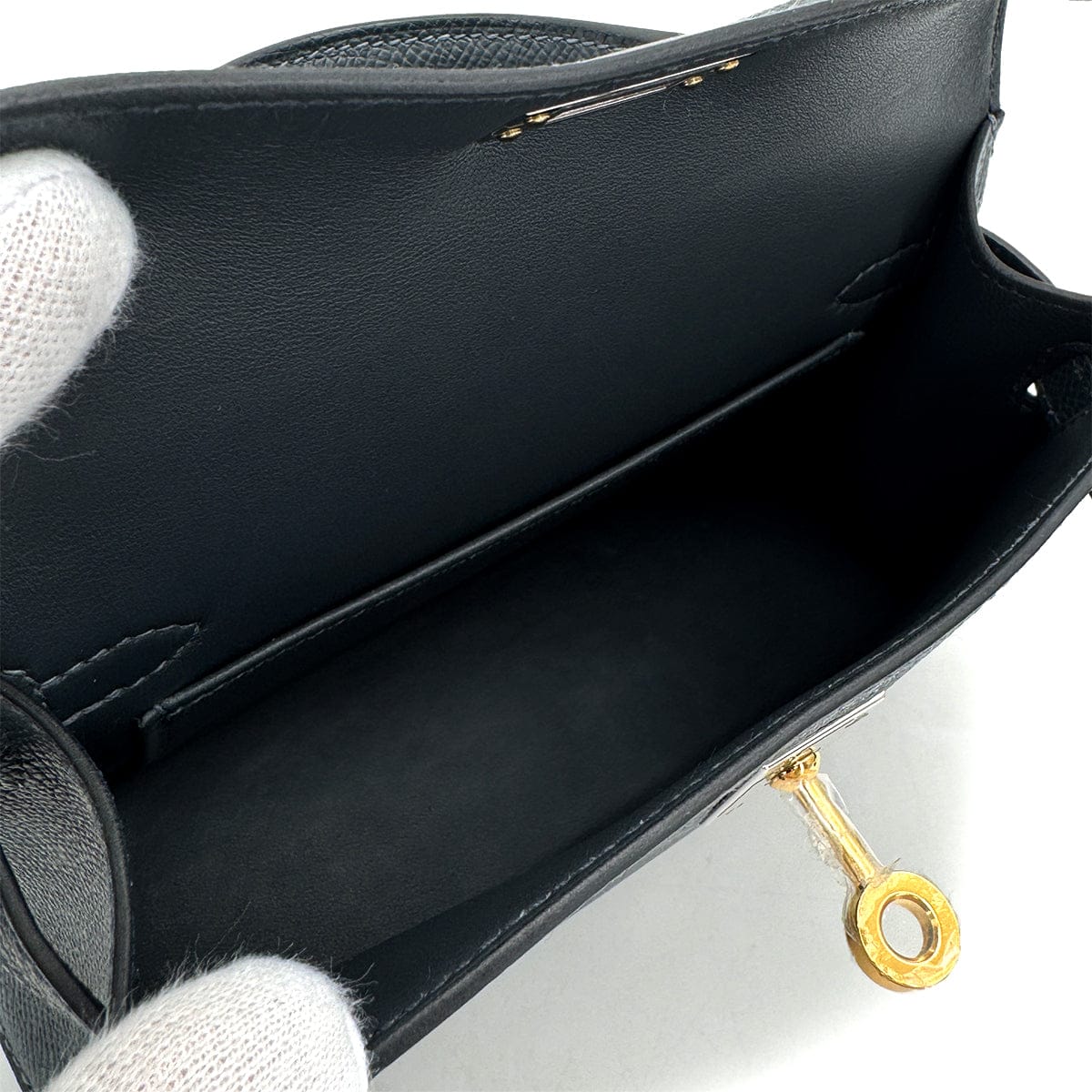 Luxury Promise Japan HERMES KELLY MINI 2 SELLIER GRIS MISTY VEAU EPSOM HAND SHOULDER BAG 2024 W STAMP ELECTRUM HARDWARE 90323187