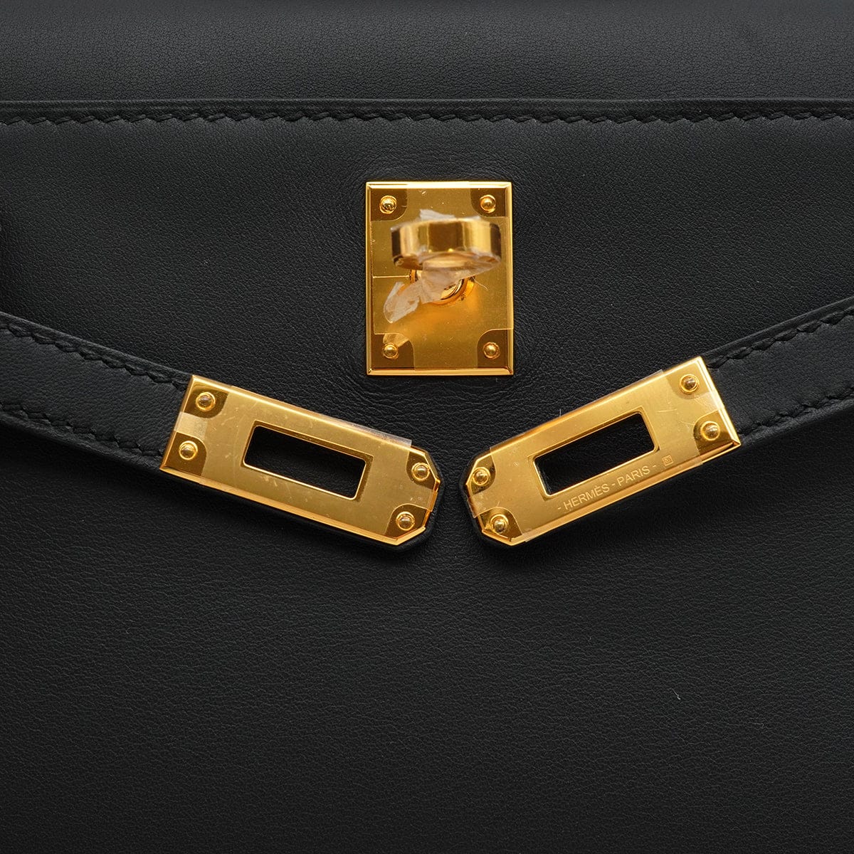 Luxury Promise Japan HERMES KELLY POCHETTE SELLIER BLACK VEAU SWIFT HAND BAG 2024 W STAMP GOLD HARDWARE 90331852