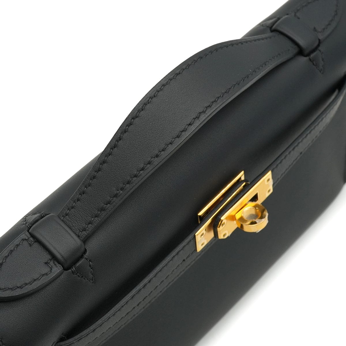 Luxury Promise Japan HERMES KELLY POCHETTE SELLIER BLACK VEAU SWIFT HAND BAG 2024 W STAMP GOLD HARDWARE 90331852
