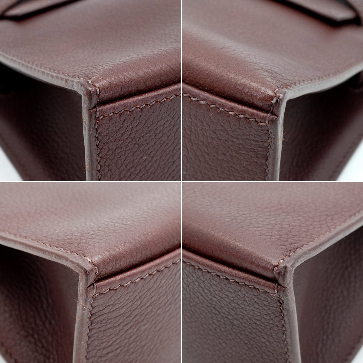 Luxury Promise Japan HERMES KELLY POCHETTE SELLIER HAVANE EVERGRAIN HAND BAG 2006 SQUARE J PALLADIUM HARDWARE 90339639