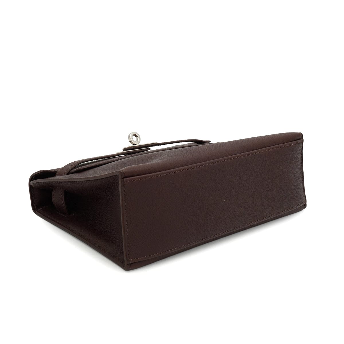 Luxury Promise Japan HERMES KELLY POCHETTE SELLIER HAVANE EVERGRAIN HAND BAG 2006 SQUARE J PALLADIUM HARDWARE 90339639