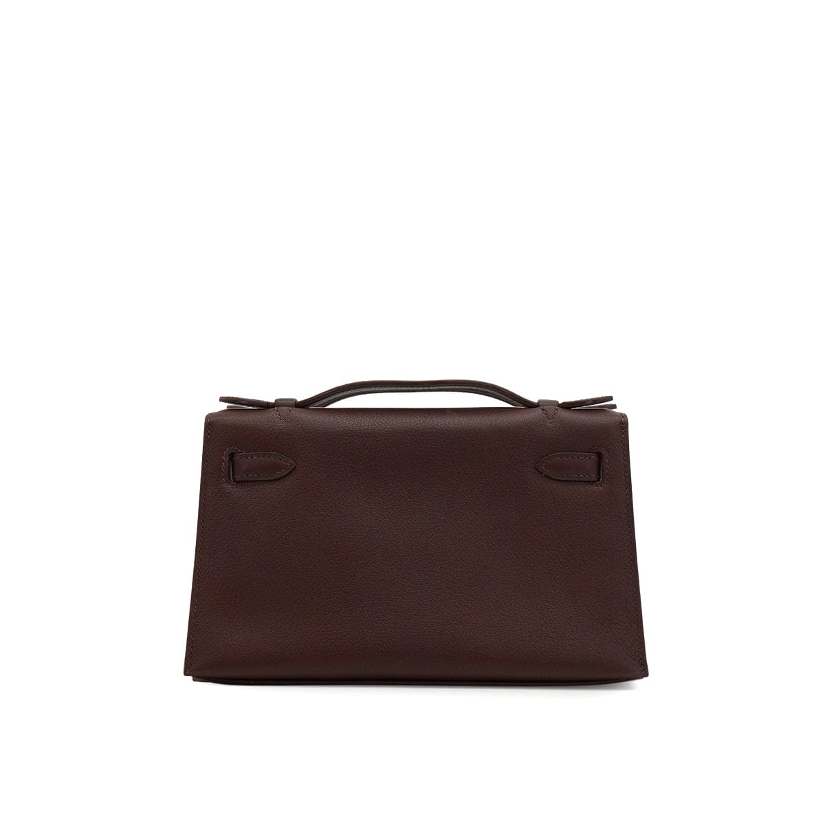 Luxury Promise Japan HERMES KELLY POCHETTE SELLIER HAVANE EVERGRAIN HAND BAG 2006 SQUARE J PALLADIUM HARDWARE 90339639