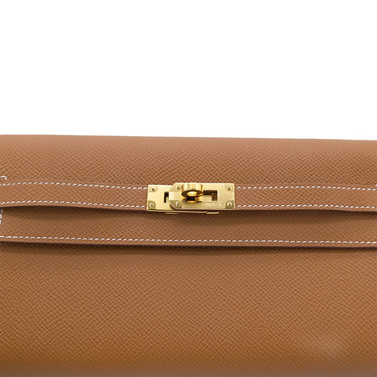 Luxury Promise Japan HERMES KELLY TO GO GOLD VEAU EPSOM WALLET SHOULDER BAG W GHW 90301627
