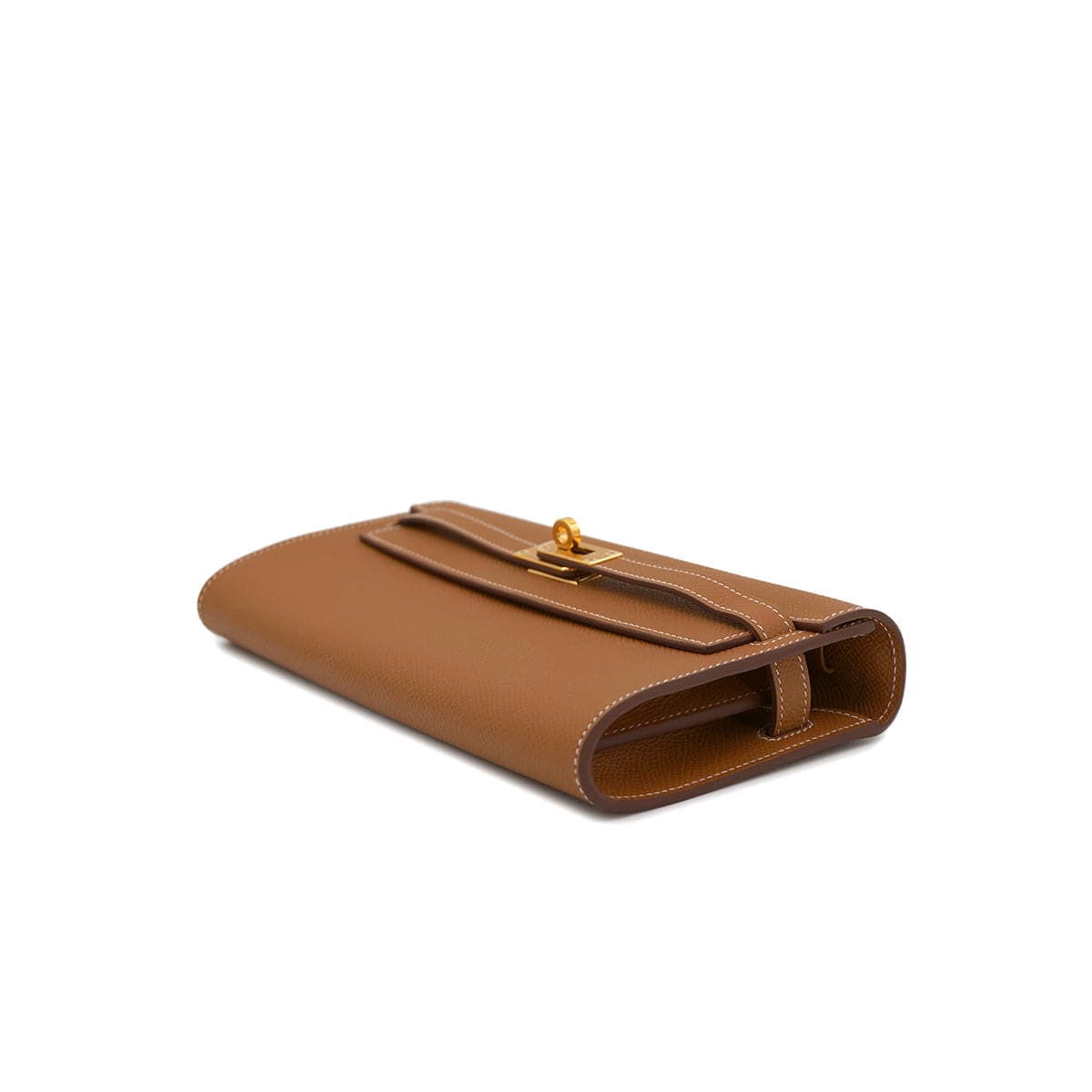 Luxury Promise Japan HERMES KELLY TO GO GOLD VEAU EPSOM WALLET SHOULDER BAG W GHW 90301627