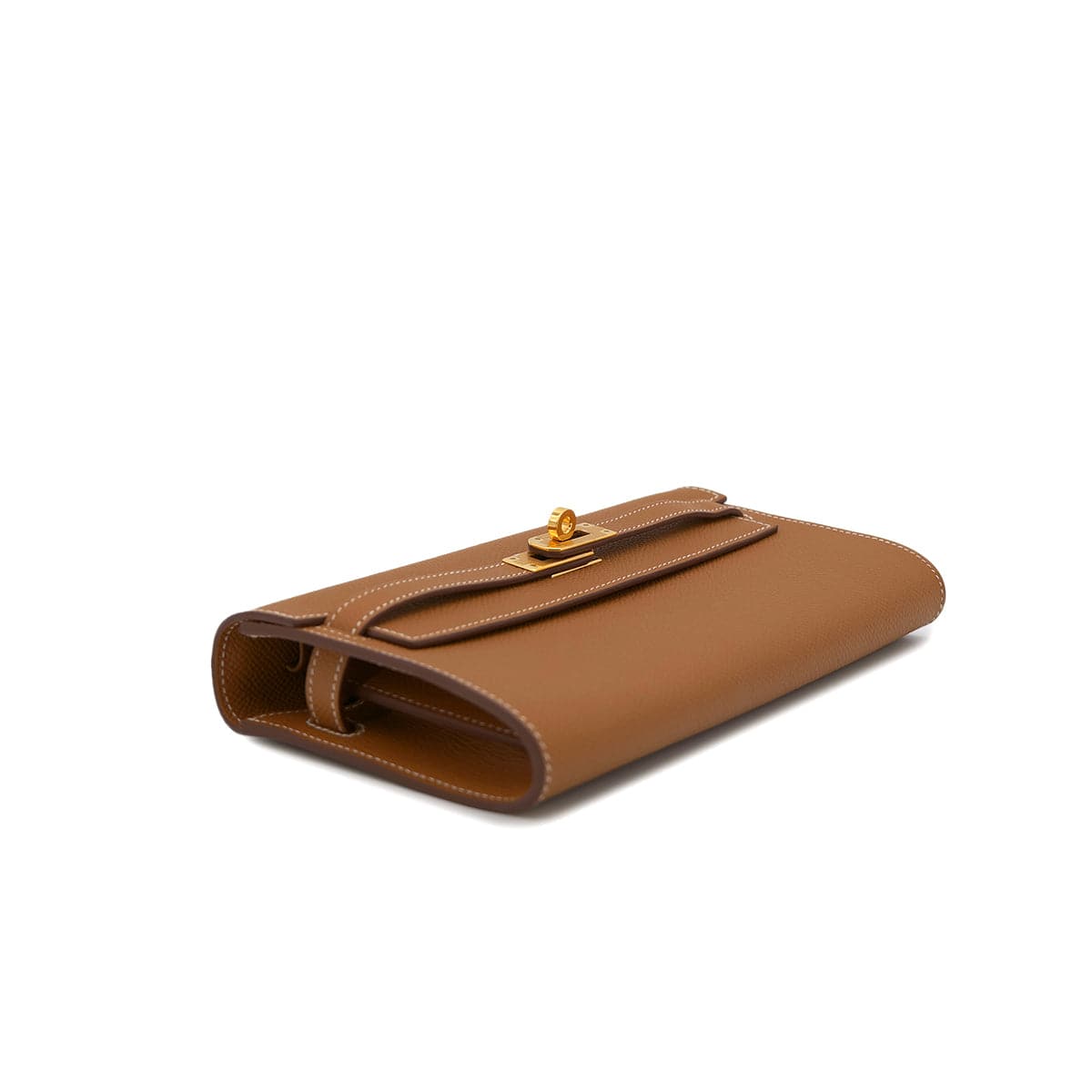 Luxury Promise Japan HERMES KELLY TO GO GOLD VEAU EPSOM WALLET SHOULDER BAG W GHW 90301627