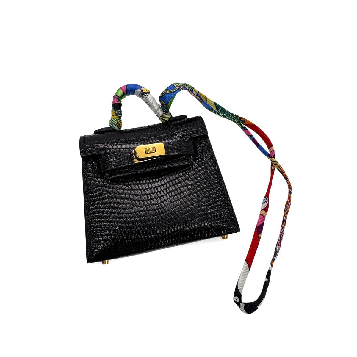 Luxury Promise Japan HERMES KELLY TWILLY CHARM BLACK LIZARD U 90291241