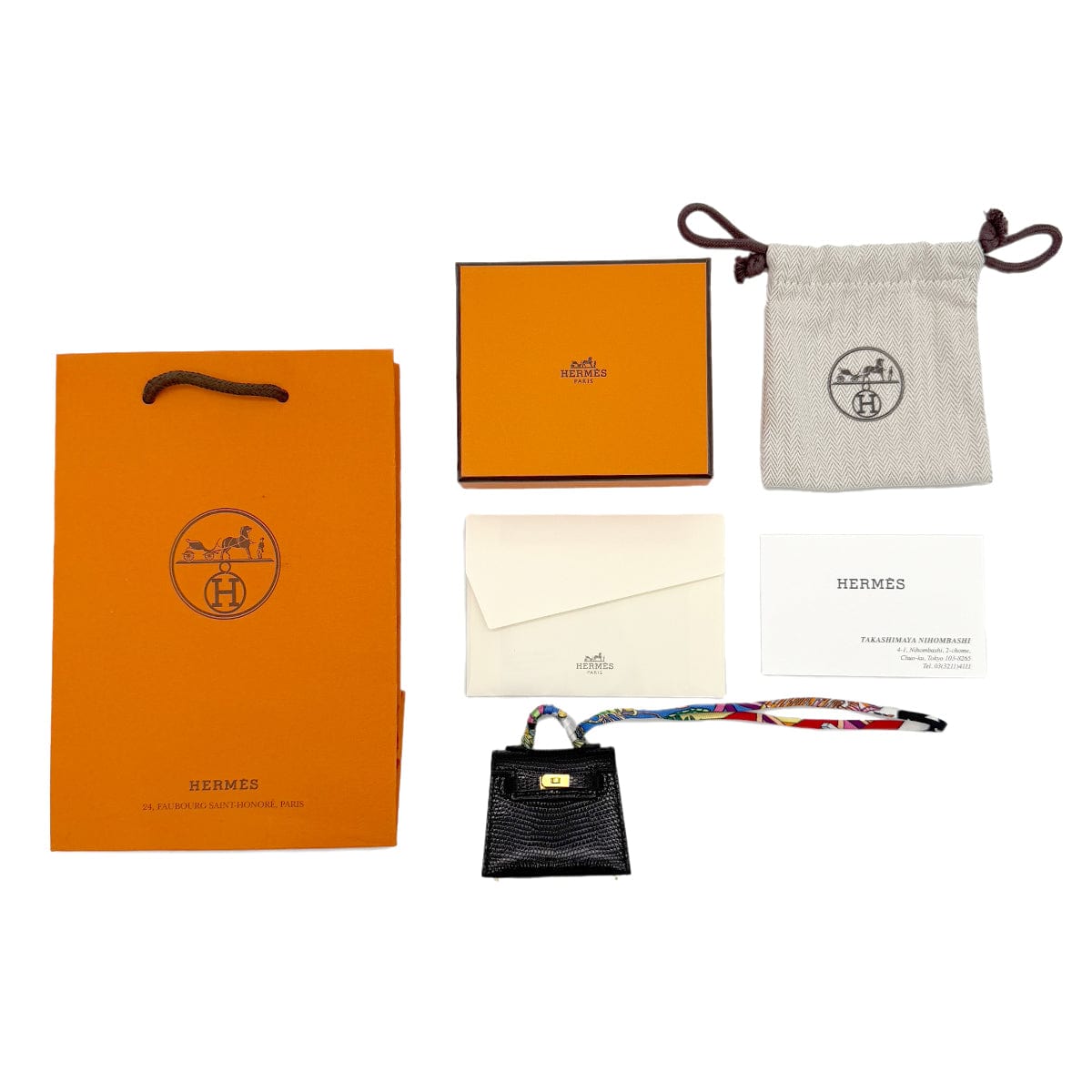 Luxury Promise Japan HERMES KELLY TWILLY CHARM BLACK LIZARD U 90291241