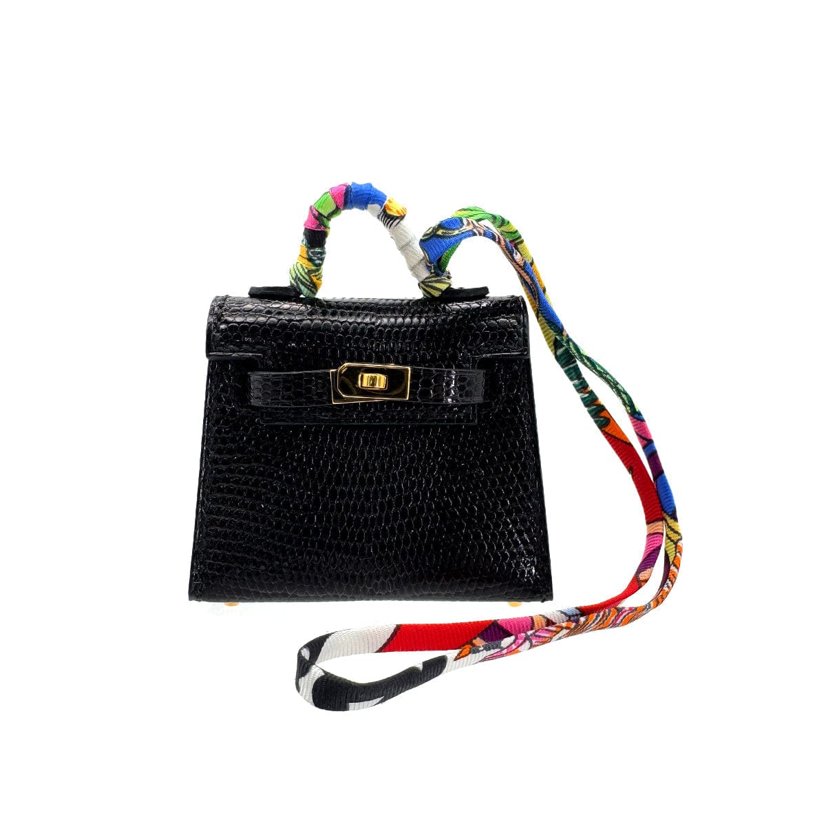Luxury Promise Japan HERMES KELLY TWILLY CHARM BLACK LIZARD U 90291241