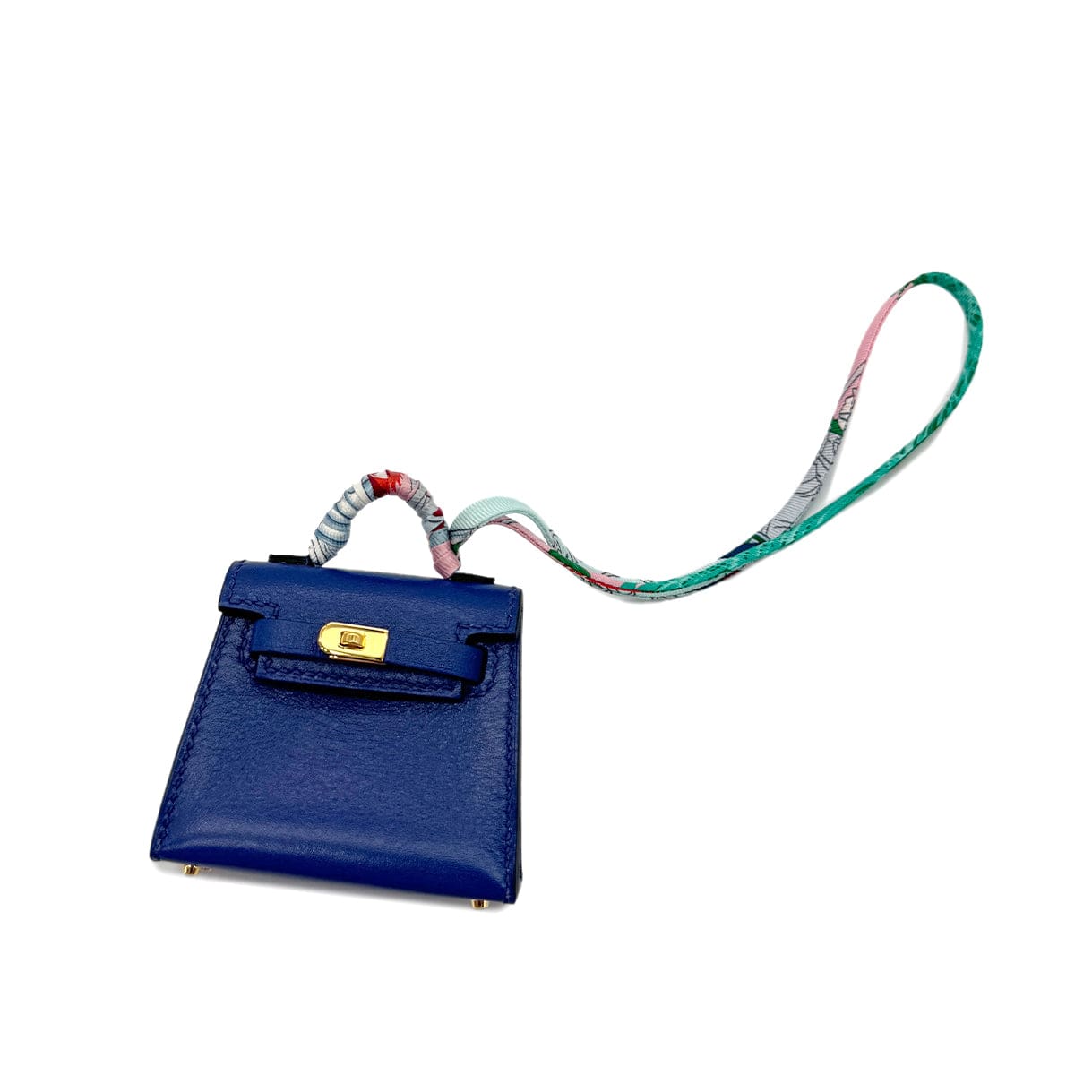 Luxury Promise Japan HERMES KELLY TWILLY CHARM BLUE ELECTRIC VEAU TADELAKT SILK Y 90291902