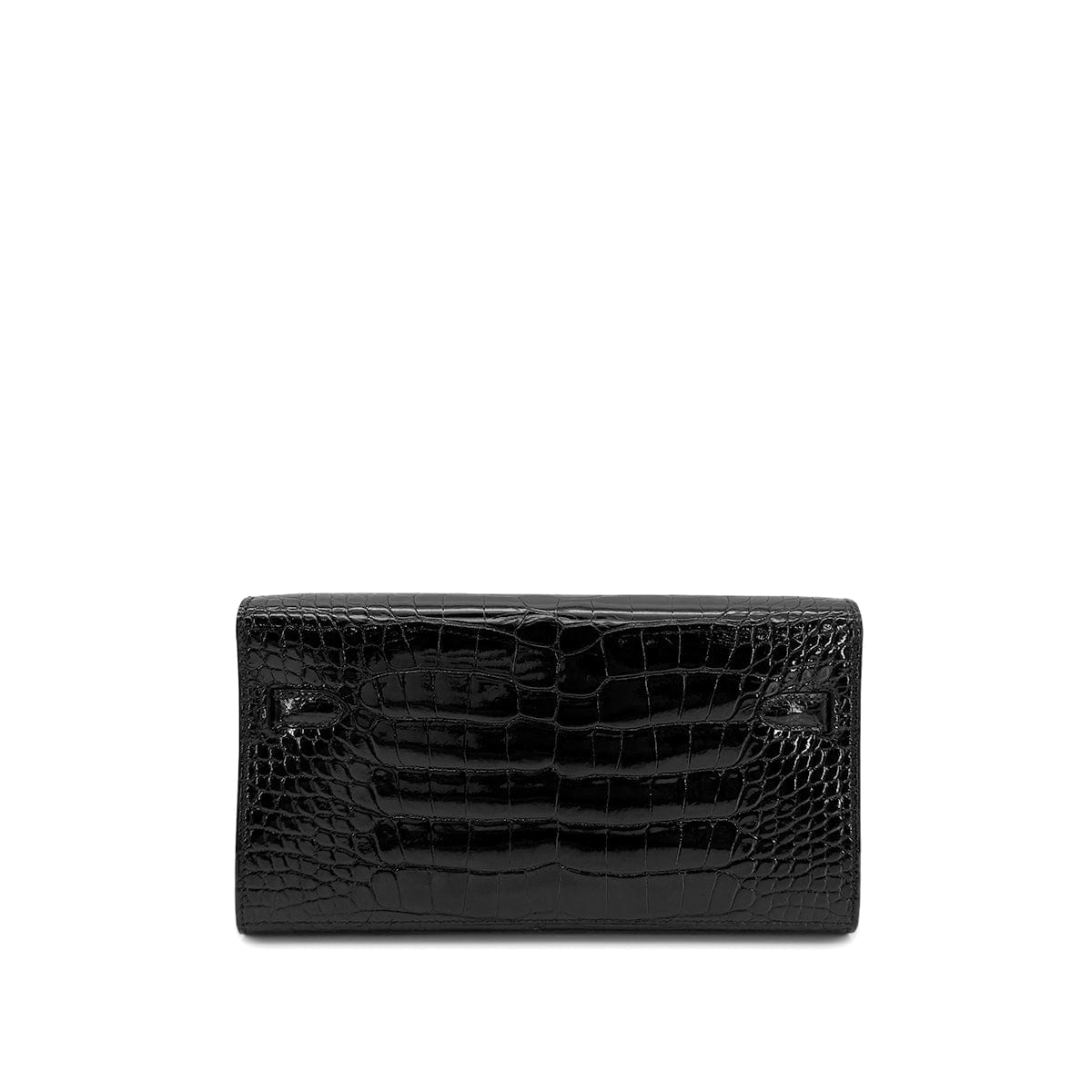 Luxury Promise Japan HERMES KELLY WALLET TO GO BLACK ALLIGATOR WALLET SHOULDER BAG U SHW 90283910