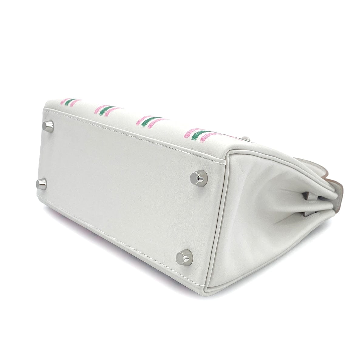 Luxury Promise Japan HERMES KELLY25 RETOURNE TARTAN LIGHT NEW GRIS PERLE VERT MOYEN ROSE BUBBLEGUM SWIFT K 90301644