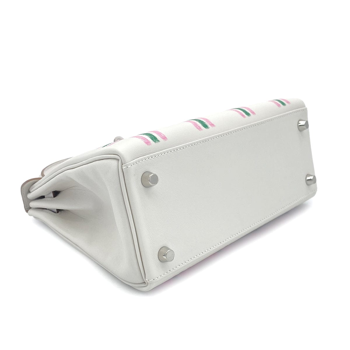 Luxury Promise Japan HERMES KELLY25 RETOURNE TARTAN LIGHT NEW GRIS PERLE VERT MOYEN ROSE BUBBLEGUM SWIFT K 90301644