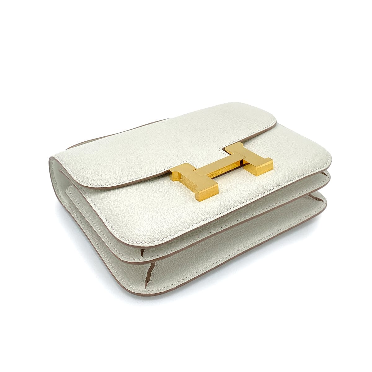 Luxury Promise Japan HERMES MINI CONSTANCE 18 MUSHROOM CHEVRE SHOULDER BAG B GHW 90243210