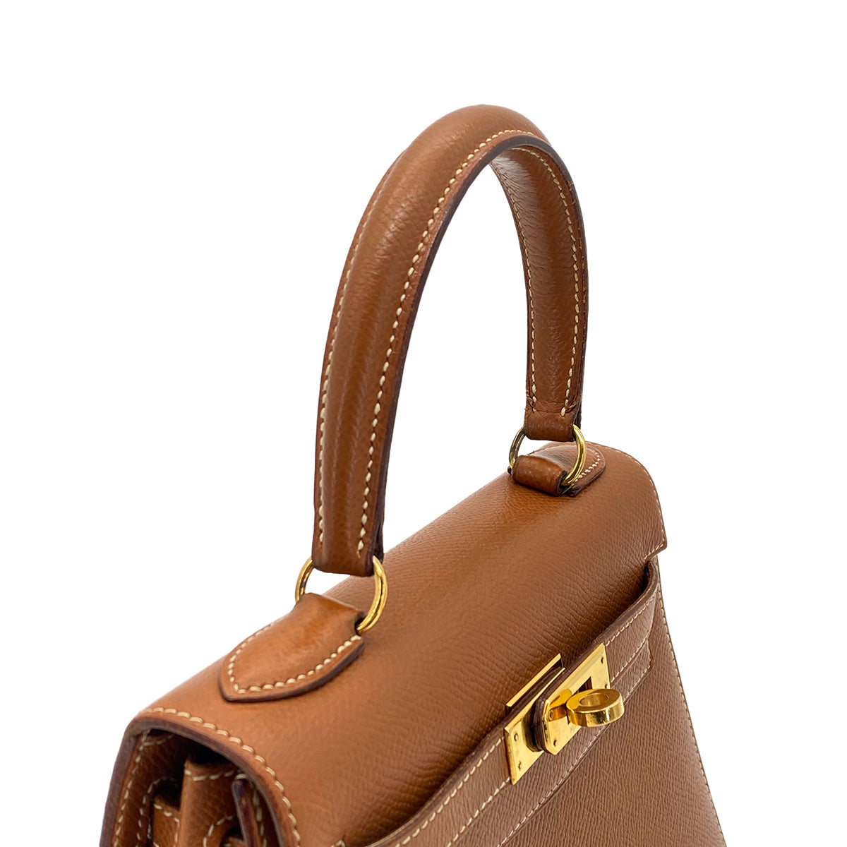 Luxury Promise Japan HERMES MINI KELLY 20 SELLIER GOLD COUCHEVEL SHOULDER BAG V GHW 90270798