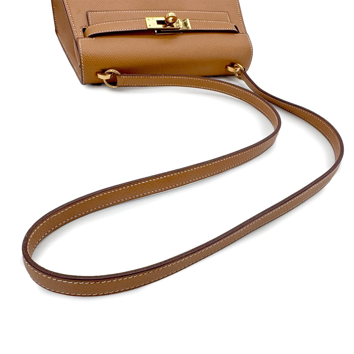 luxury promise japan HERMES MINI KELLY 20 SELLIER NATUREL COUCHEVEL SHOULDER BAG 〇P GOLD HARDWARE 90313336
