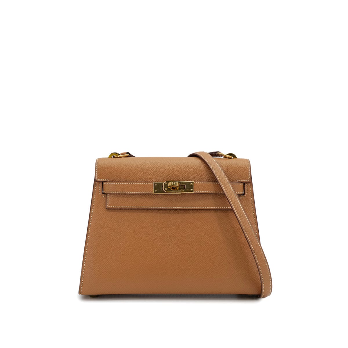 luxury promise japan HERMES MINI KELLY 20 SELLIER NATUREL COUCHEVEL SHOULDER BAG 〇P GOLD HARDWARE 90313336