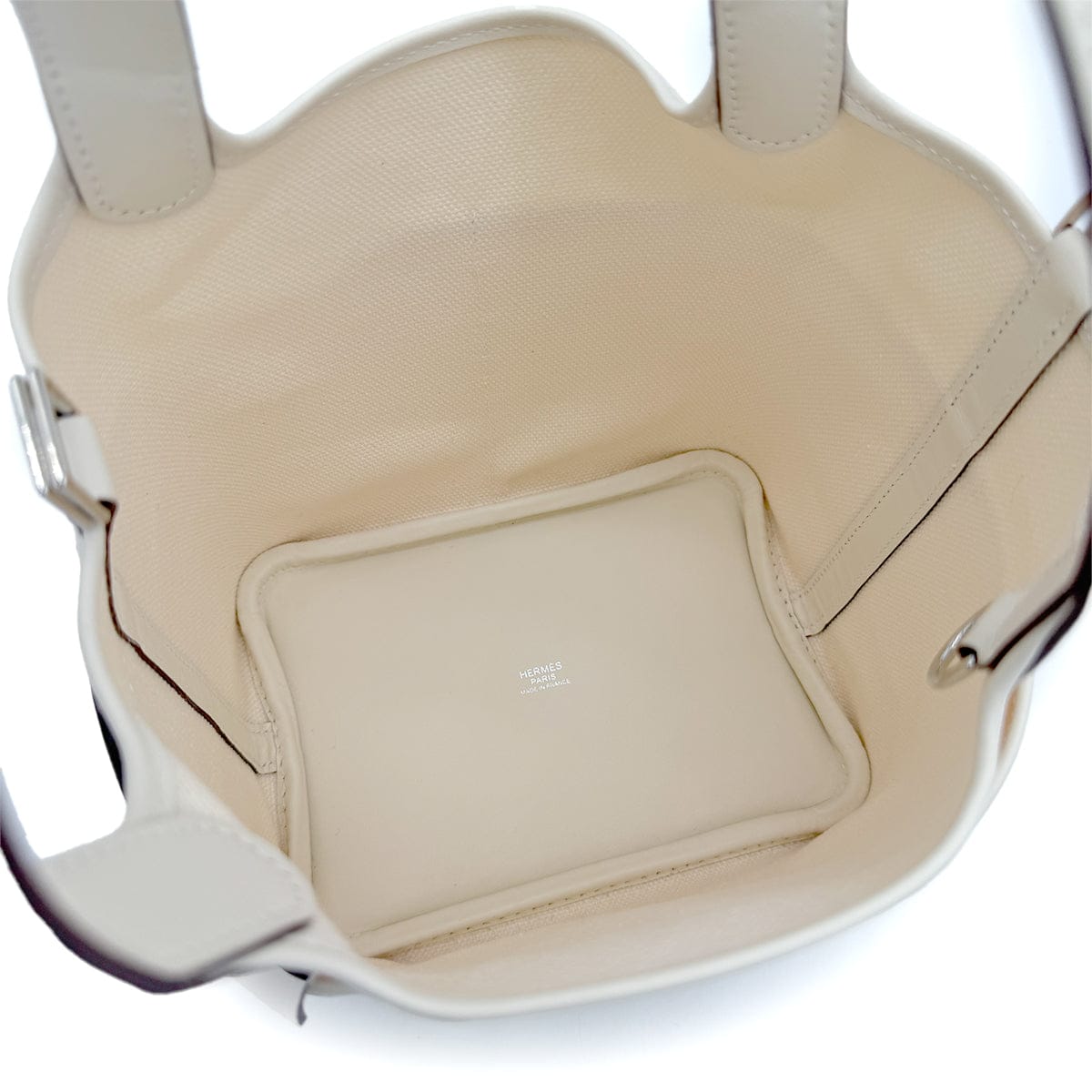 Luxury Promise Japan HERMES PICOTIN LOCK 18 PM CARGO POCKET NATA TOILE GOELAND VEAU SWIFT 2022 U STAMP PALLADIUM HARDWARE 90321151