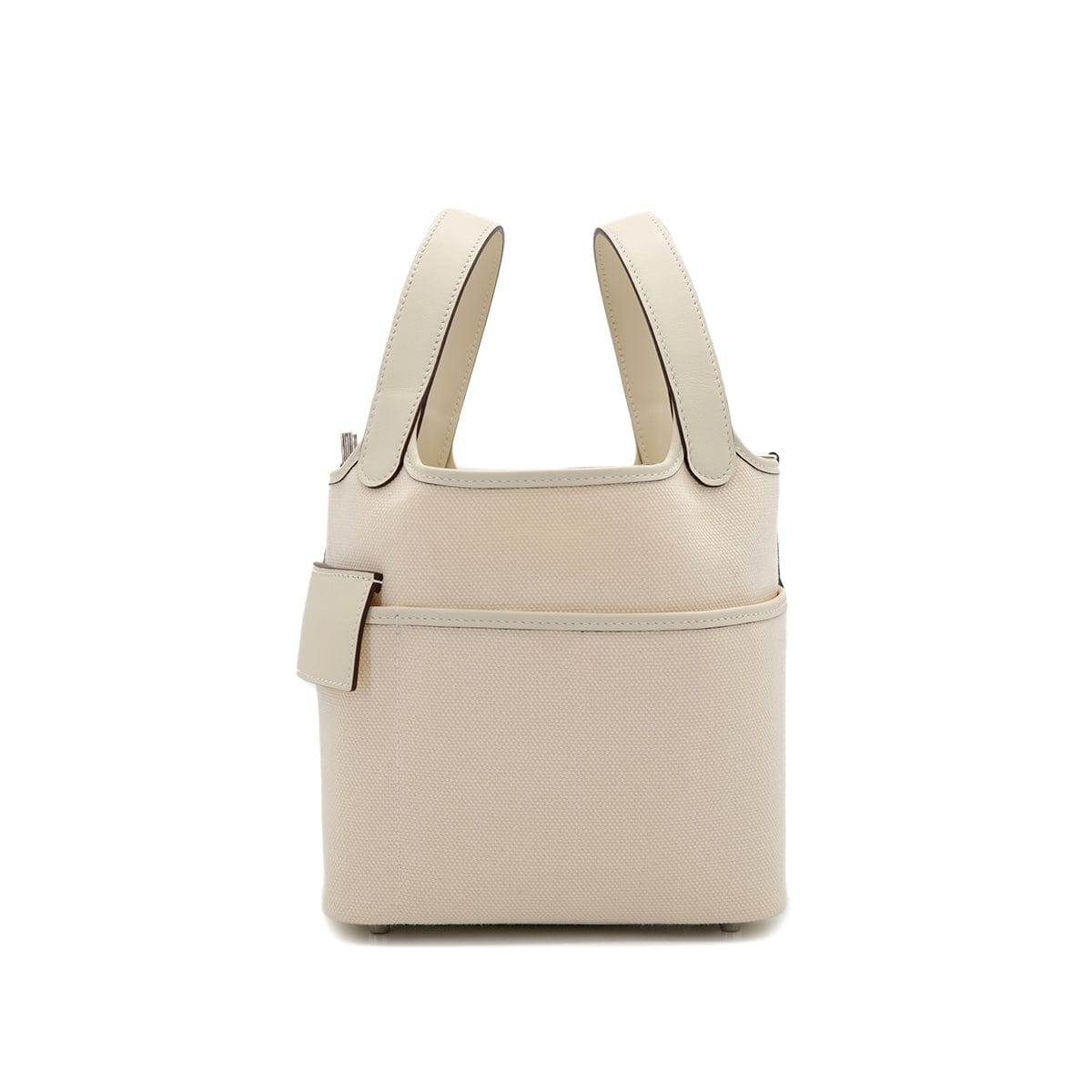 Luxury Promise Japan HERMES PICOTIN LOCK 18 PM CARGO POCKET NATA TOILE GOELAND VEAU SWIFT 2022 U STAMP PALLADIUM HARDWARE 90321151