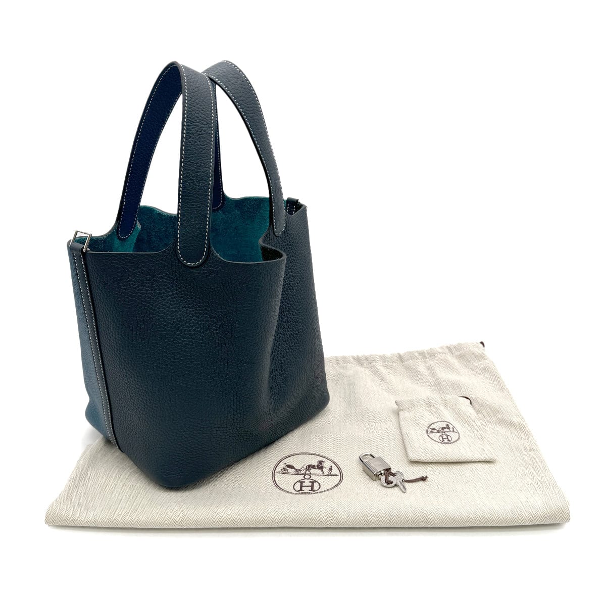 Luxury Promise Japan HERMES PICOTIN LOCK CASAQUE MM VERT CYPRES VERT BOSPHORE TAURILLON CLEMENCE HAND BAG Z SHW 90300854