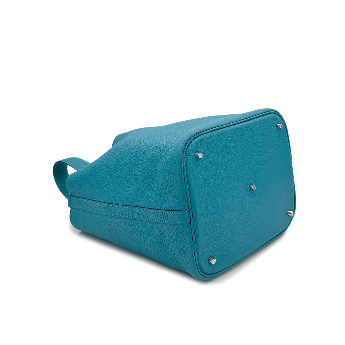 Luxury Promise Japan HERMES PICOTIN LOCK GM TURQUOISE TAURILLON CLEMENCE HAND BAG T SHW 90296214