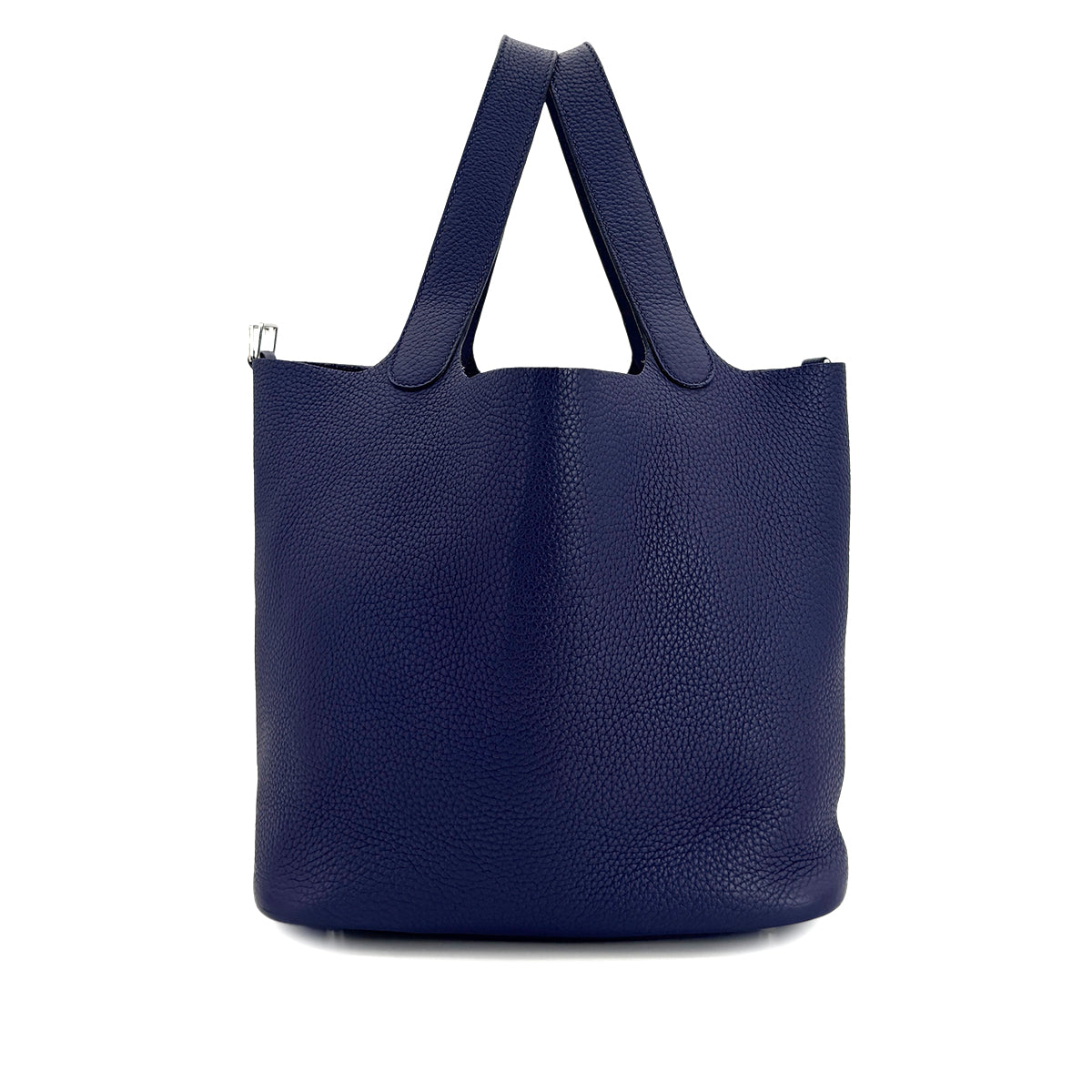 Luxury Promise Japan HERMES PICOTIN LOCK MM BLUE ENCRE TAURILLON CLEMENCE HAND BAG U 90299790