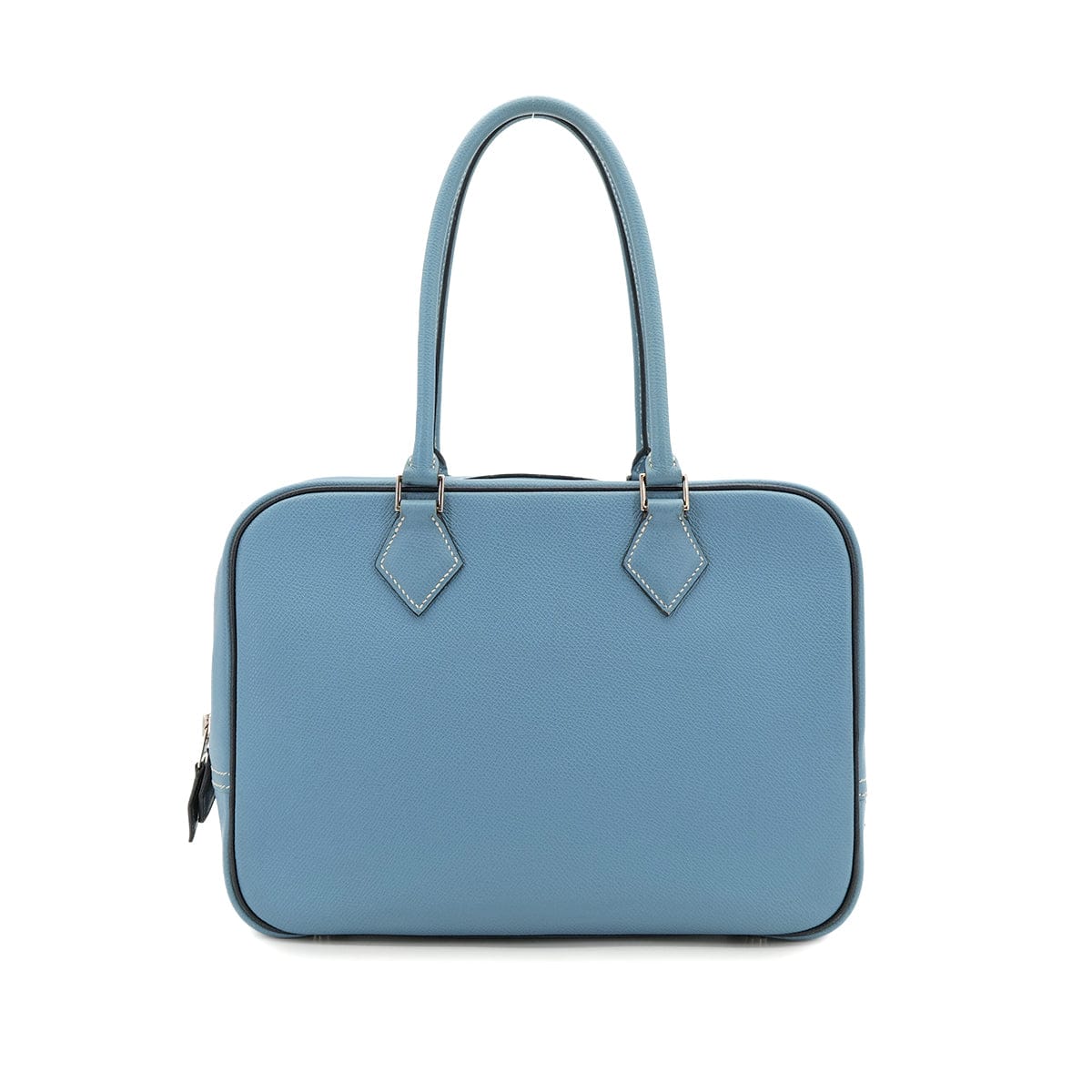 Luxury Promise Japan HERMES PLUME 28 BLUE JEAN VEAU EPSOM HAND BAG 2006 SQUARE J PALLADIUM HARDWARE 90322288