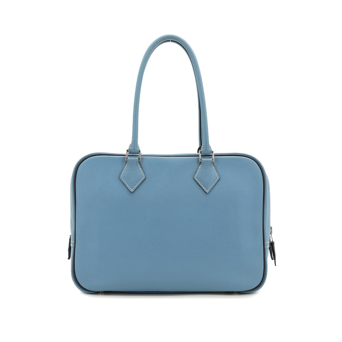 Luxury Promise Japan HERMES PLUME 28 BLUE JEAN VEAU EPSOM HAND BAG 2006 SQUARE J PALLADIUM HARDWARE 90322288