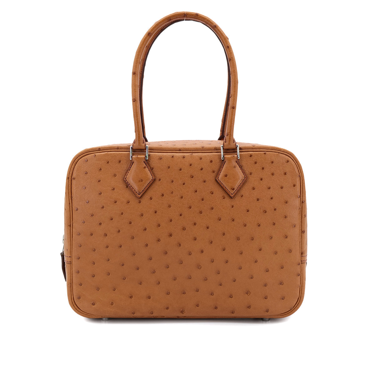 Luxury Promise Japan HERMES PLUME 28 CHESTNUT OSTRICH HAND BAG □L SHW 90300864