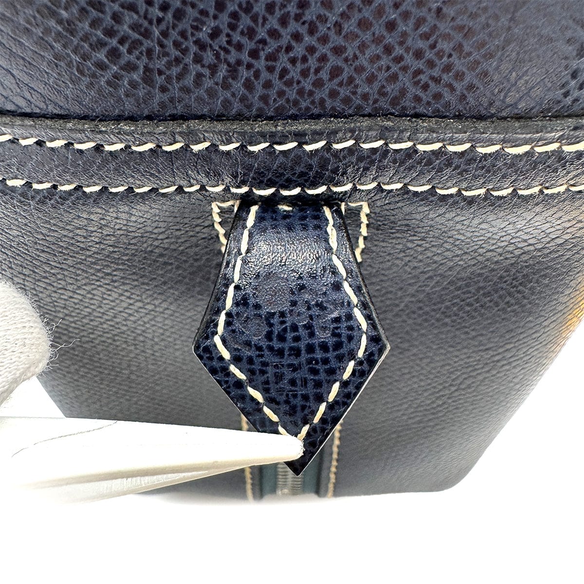 Luxury Promise Japan HERMES PLUME 32 BLUE ROY LISSE HAND BAG □F PHW 90304771