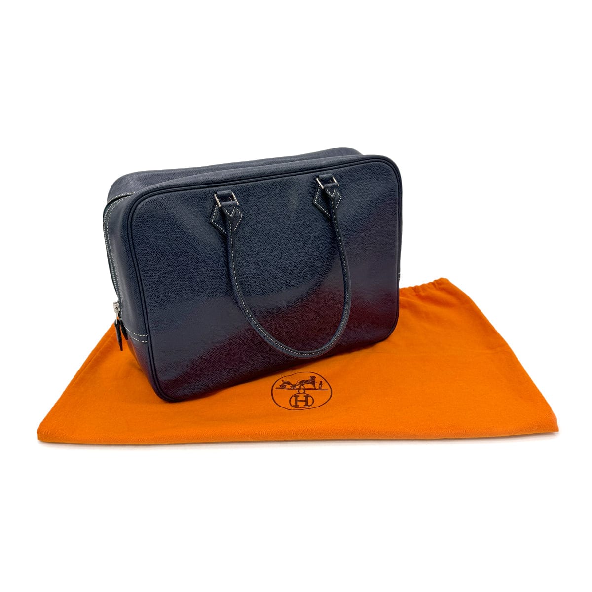 Luxury Promise Japan HERMES PLUME 32 BLUE ROY LISSE HAND BAG □F PHW 90304771
