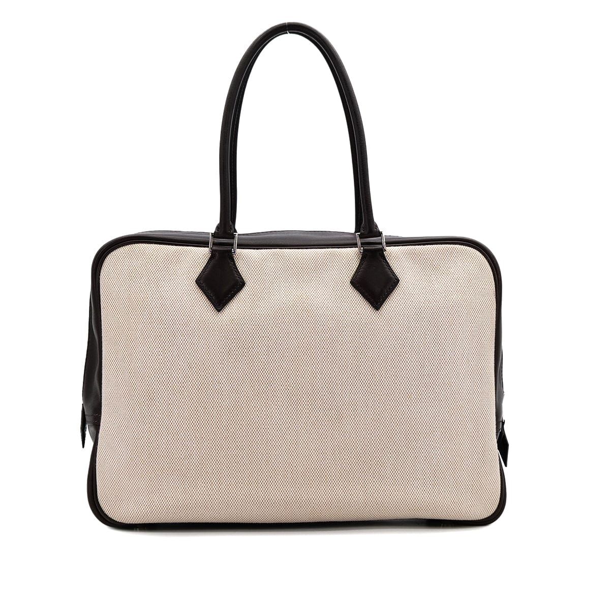 Luxury Promise Japan HERMES PLUME 32 CHOCOLAT TOILET H VEAU SWIFT HAND BAG 2002 SQUARE F PALLADIUM  HARDWARE 90318614