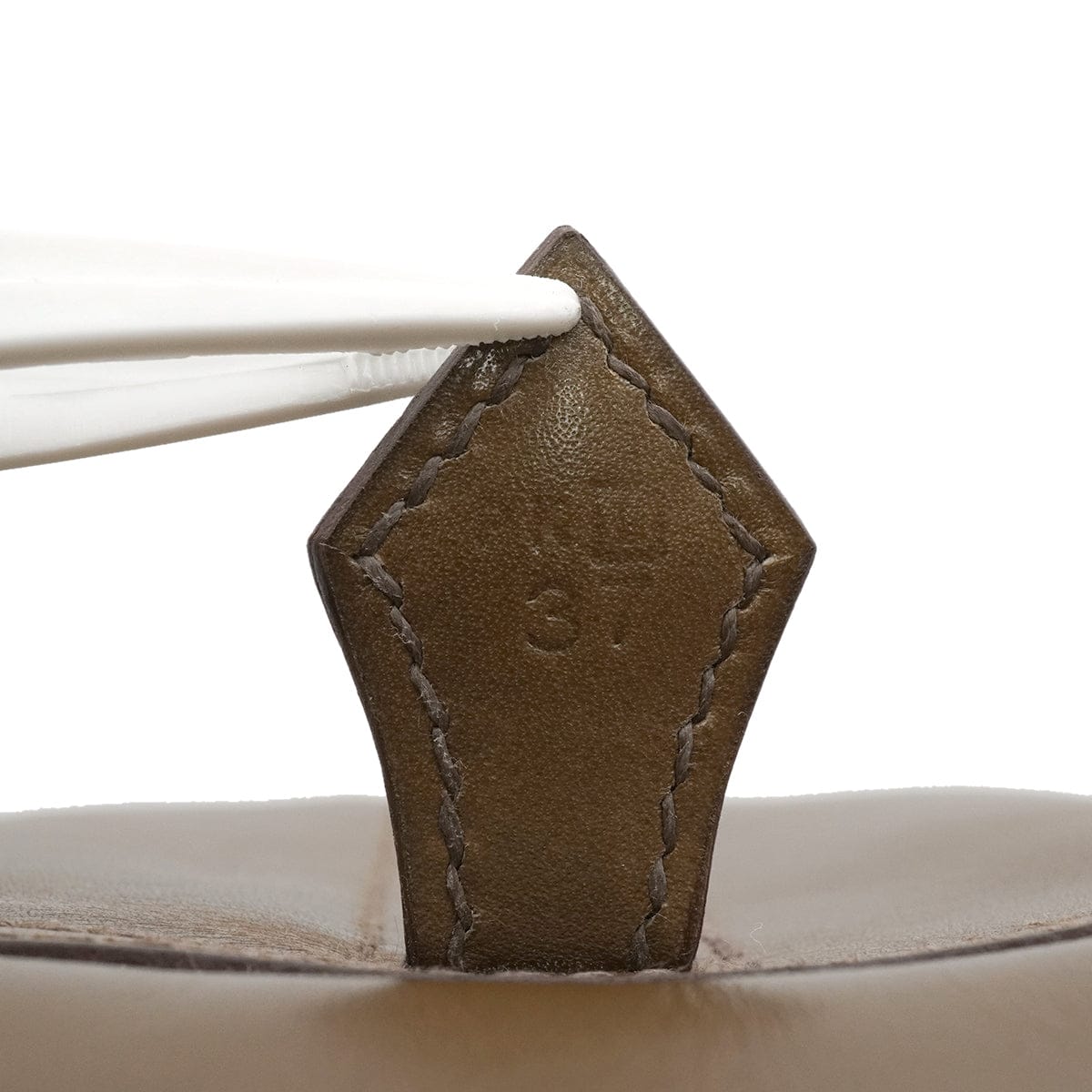 Luxury Promise Japan HERMES PLUME 32 KHAKI BOX CALF HAND BAG 2008 SQUARE L PALLADIUM HARDWAR 90340476
